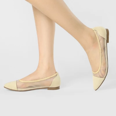 Allegra K Women's Pointed Toe Slip On Mesh Flats 1 Allegra K Women's Pointed Toe Slip On Mesh Flats