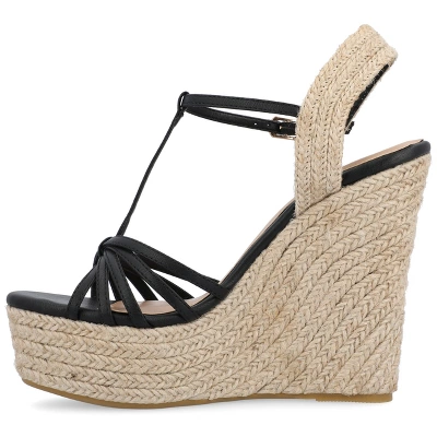 Journee Collection Womens Yara Tru Comfort Foam Buckle Espadrille Wedge Sandals 1 Journee Collection Womens Yara Tru Comfort Foam Buckle Espadrille Wedge Sandals