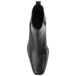 Journee Signature Womens Genuine Leather Brooklee Square Toe Stacked Chelsea Booties -Minnetonka Shoes Shop GUEST aea75299 1c8a 4232 96e2 c2aefdc7c763