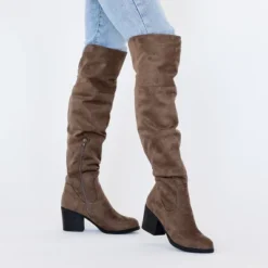 Journee Collection Womens Sana Stacked Heel Over The Knee Boots -Minnetonka Shoes Shop GUEST b0c9e1ed 6a02 4273 a2fe a0e0be9e2dc2