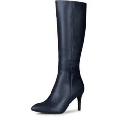 Allegra K Women's Pointed Toe Side Zipper Stiletto Heel Knee High Boots -Minnetonka Shoes Shop GUEST b1650188 c85c 4c23 8160 e95eee5f330e