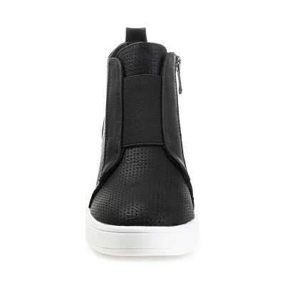 Journee Collection Womens Clara Round Toe Inside Zip Wedge Sneakers 5 Journee Collection Womens Clara Round Toe Inside Zip Wedge Sneakers - Image 5