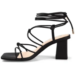 Journee Collection Womens Harpr Tru Comfort Foam Open Square Toe Block Heel Sandals