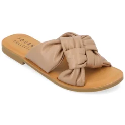 Journee Collection Womens Kianna Tru Comfort Foam Slide Puffy Flat Sandal -Minnetonka Shoes Shop GUEST b446cbf1 8524 492b bd30 d1b7d54d6dc2