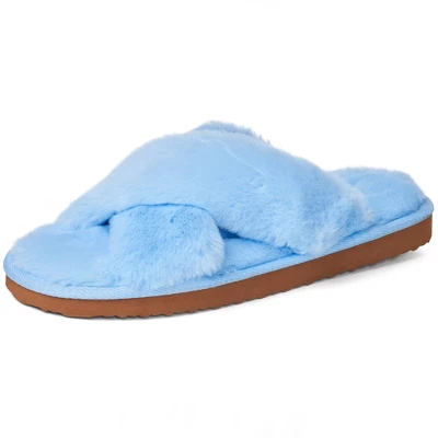 Alpine Swiss Fiona Womens Fuzzy Fluffy Faux Fur Slippers Memory Foam Indoor House Shoes 8 Alpine Swiss Fiona Womens Fuzzy Fluffy Faux Fur Slippers Memory Foam Indoor House Shoes - Image 8