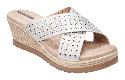 GC Shoes Malia Embellished Cross Strap Comfort Slide Wedge Sandals 6 GC Shoes Malia Embellished Cross Strap Comfort Slide Wedge Sandals - Image 6