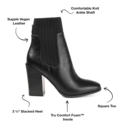 Journee Collection Womens Adalia Tru Comfort Foam Pull On Stacked Heel Booties -Minnetonka Shoes Shop GUEST b8859c79 033b 4b05 a921 c49619aec7f0