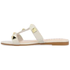Journee Collection Womens Kendall Tru Comfort Foam Studded Slide Sandal