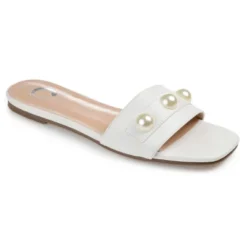 Journee Collection Womens Leonie Slide Flat Sandals -Minnetonka Shoes Shop GUEST bdfb6a54 bfa0 4276 83d4 a108339e0b50