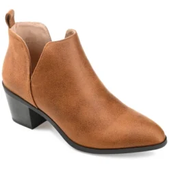 Journee Collection Womens Lola Pull On Stacked Heel Booties -Minnetonka Shoes Shop GUEST bef1fe1a a84a 416f 863f 72ff222a72b8