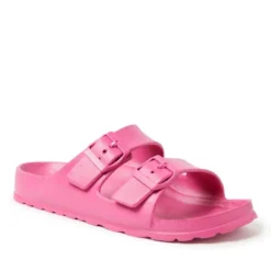 Dearfoams EcoCozy Women's Sustainable Double Buckle Sandal -Minnetonka Shoes Shop GUEST bf1a0c01 4c60 4cf5 8ddc 83b709efc327