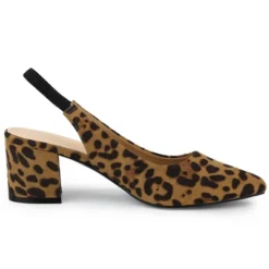 Allegra K Women's Pointed Toe Block Heel Pumps Slingback Heels -Minnetonka Shoes Shop GUEST bf2b4489 a46c 4938 a396 4ef96e1816bc