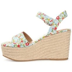 Journee Collection Womens Pearrl Tru Comfort Foam Wedge Heel Espadrille Sandals