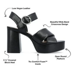 Journee Collection Womens Akeely Tru Comfort Foam Mid Heel Platform Sandals -Minnetonka Shoes Shop GUEST c6753a63 e24a 404e a267 acc7fc392ccc