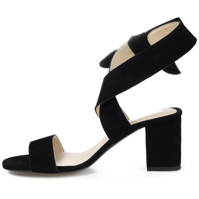 Journee Signature Womens Genuine Leather Hether Hook And Loop Block Heel Sandals 1 Journee Signature Womens Genuine Leather Hether Hook And Loop Block Heel Sandals