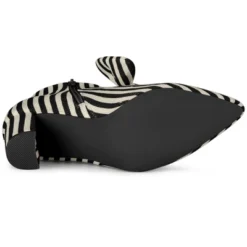 Allegra K Women's Pointed Toe Bow Striped Chunky Heels Ankle Boots -Minnetonka Shoes Shop GUEST caddefb7 4e00 44ac a823 6e95ce596afc