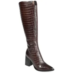 Journee Signature Womens Genuine Leather Laila Extra Wide Calf Almond Toe Inside Zip Knee High Boots -Minnetonka Shoes Shop GUEST cc7e5a5d 0302 4ded a079 8fd610a21a9a