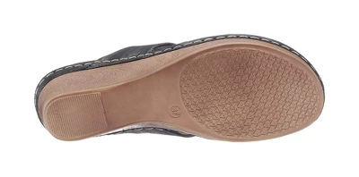 GC Shoes Genelle Hardware Comfort Slide Wedge Sandals 4 GC Shoes Genelle Hardware Comfort Slide Wedge Sandals - Image 4