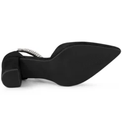 Allegra K Women's Pointed Toe Rhinestone Ankle Strap Chunky Heels Pumps -Minnetonka Shoes Shop GUEST cc9cf45d f111 44a3 8c9d ddf1e4e3d03a