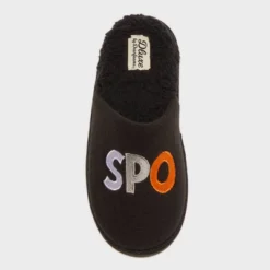 Dluxe By Dearfoams Women's Halloween Spooky Slippers - Black -Minnetonka Shoes Shop GUEST ccb4a982 4efd 4bb0 9d8f 065746d64e98