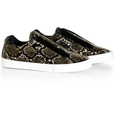 Women's WIDE FIT Sammy Leisure Shoe - Snake Print | EVANS 5 Women's WIDE FIT Sammy Leisure Shoe - Snake Print | EVANS - Image 5