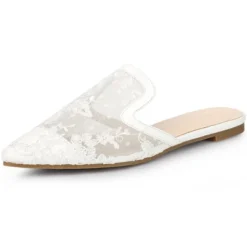 Allegra K Women's Pointed Toe Floral Embroidery Flats Mules -Minnetonka Shoes Shop GUEST d196397f 0f7d 46e7 88ad 8140cedda7e4