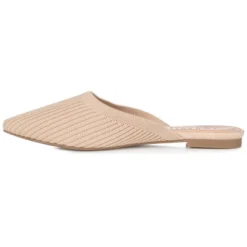 Journee Collection Womens Aniee Slip On Almond Toe Mule Flats