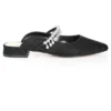 Women's Wide Fit Strappy Point Mule - Black | EVANS