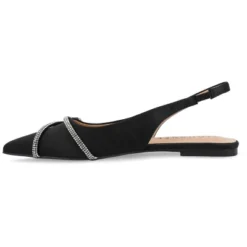 Journee Collection Womens Rebbel Sling Back Pointed Toe Flats
