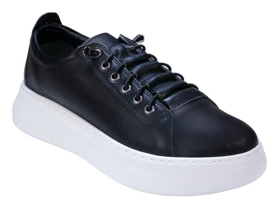 Cools 21 Graze Hidden Lace Perforated Memory Foam Platform Leather Sneakers 5 Cools 21 Graze Hidden Lace Perforated Memory Foam Platform Leather Sneakers - Image 5