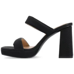 Journee Collection Womens Jaell Multi Strap Covered Block Heel Platform Sandals