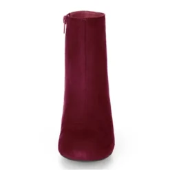 Allegra K Women Round Toe Side Zipper Block Heel Ankle Boots