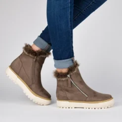Journee Collection Womens Jezzy Tru Comfort Foam Double Zip Wedge Booties -Minnetonka Shoes Shop GUEST e0170135 2cab 4e3f b6ed e6da328f73c5
