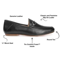 Journee Signature Womens Genuine Leather Giia Loafer Round Toe Slip On Flats -Minnetonka Shoes Shop GUEST e396f2f4 d41f 4dd9 84da f3bd212d437b