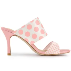 Allegra K Women's Polka Dots Stiletto Heel Slides Sandals -Minnetonka Shoes Shop GUEST e4bf1cd3 367b 494a 9d94 25907abdedeb