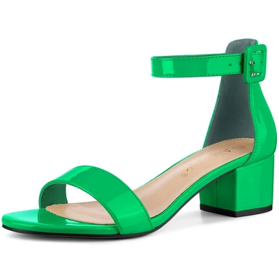 Allegra K Women's Block Low Heels Ankle Strap Sandals 11 Allegra K Women's Block Low Heels Ankle Strap Sandals - Image 11