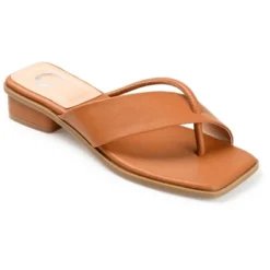 Journee Collection Womens Mina Tru Comfort Foam Flip Flop Low Block Heel Sandals -Minnetonka Shoes Shop GUEST ee353ab5 945b 4482 b6d3 92389c994139