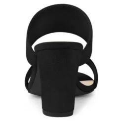 Allegra K Women's Opened Toe Block Heeled Slide Sandals -Minnetonka Shoes Shop GUEST ee4981f6 a3dd 4fba b540 9105e443b1c2