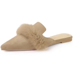 Allegra K Women's Pointed Toe Faux Fur Slip On Flat Slide Mules 12 Allegra K Women's Pointed Toe Faux Fur Slip On Flat Slide Mules -Minnetonka Shoes Shop GUEST f1728249 eb77 432b 8551 1c0ee6ae10f6