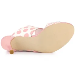 Allegra K Women's Polka Dots Stiletto Heel Slides Sandals -Minnetonka Shoes Shop GUEST f1d0ca84 aeea 4991 9de9 dc4f93d1ed49
