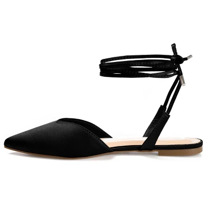 Journee Collection Womens Theia Tru Comfort Foam Tie Up Pointed Toe Ballet Flats 1 Journee Collection Womens Theia Tru Comfort Foam Tie Up Pointed Toe Ballet Flats