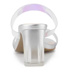 Allegra K Women's Colorful Straps Clear Heels Chunky Heel Clear Sandals -Minnetonka Shoes Shop GUEST f7408582 9727 4765 81af 41737e2eebef