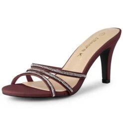 Allegra K Women's Rhinestone Strappy Heel Mules -Minnetonka Shoes Shop GUEST f881cbbd 96f4 40f4 9475 a82da89bf4df