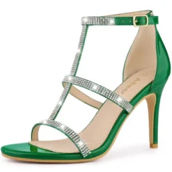 Allegra K Women's Rhinestone Ankle Strap Stiletto High Heel Sandals -Minnetonka Shoes Shop GUEST fa9d7fa2 e35e 4ccd b72e 8a71667789d0