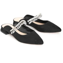 Women's Wide Fit Strappy Point Mule - Black | EVANS -Minnetonka Shoes Shop GUEST fae18ee6 d22e 467b 83b6 0ee4ee009a21