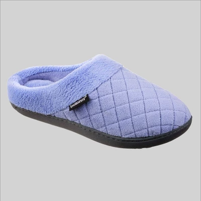Isotoner Women's Diamond Quilted Microterry Hoodback Slippers - Light Purple 6 Isotoner Women's Diamond Quilted Microterry Hoodback Slippers - Light Purple - Image 6
