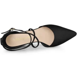 Allegra K Women's Pointed Toe Buckle Cross Strap Chunky Heels Pumps -Minnetonka Shoes Shop GUEST fbe1e9ee 7c1d 4fd8 8c24 c6169be1bd5a