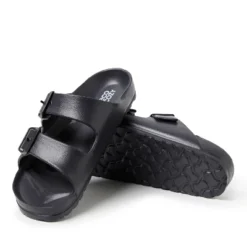 Dearfoams EcoCozy Women's Sustainable Double Buckle Sandal