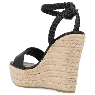 Journee Collection Womens Andiah Tru Comfort Foam Buckle Espadrille Wedge Sandals 6 Journee Collection Womens Andiah Tru Comfort Foam Buckle Espadrille Wedge Sandals - Image 6